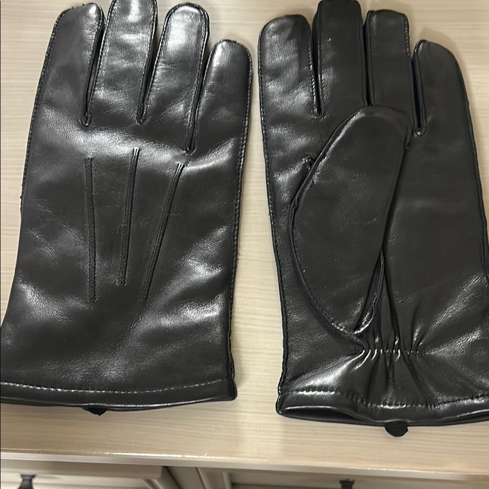 Aris Black Lined Gloves Classic Leather Design
